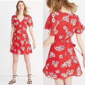 Madewell Floral Red Dress